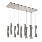 Robson 27-in Brushed Nickel 10-Light Multi Pendant