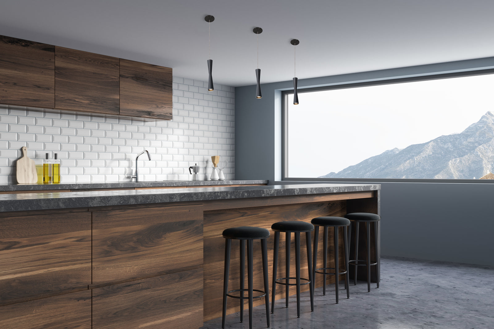 Robson 12-in Black LED Pendant