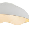 Robyn 16-in Antique White/Opal Glass Socket Flush Mount