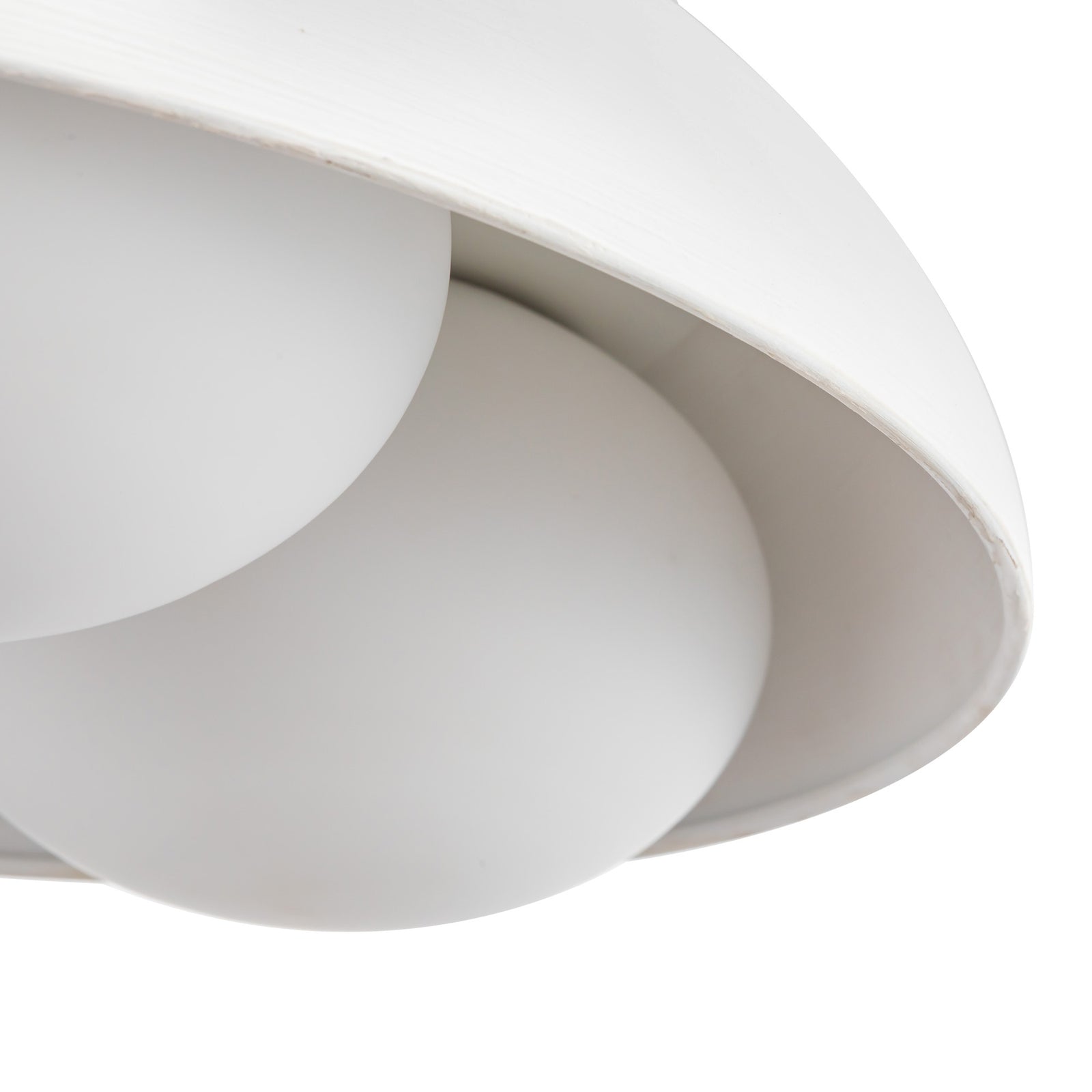 Robyn 16-in Antique White/Opal Glass Socket Flush Mount