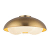 Robyn 16-in Brushed Gold/Opal Glass Socket Flush Mount