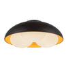 Robyn 16-in Matte Black/Opal Glass Socket Flush Mount