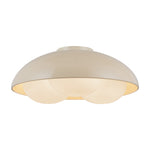 Robyn 16-in Pearl White/Opal Glass Socket Flush Mount