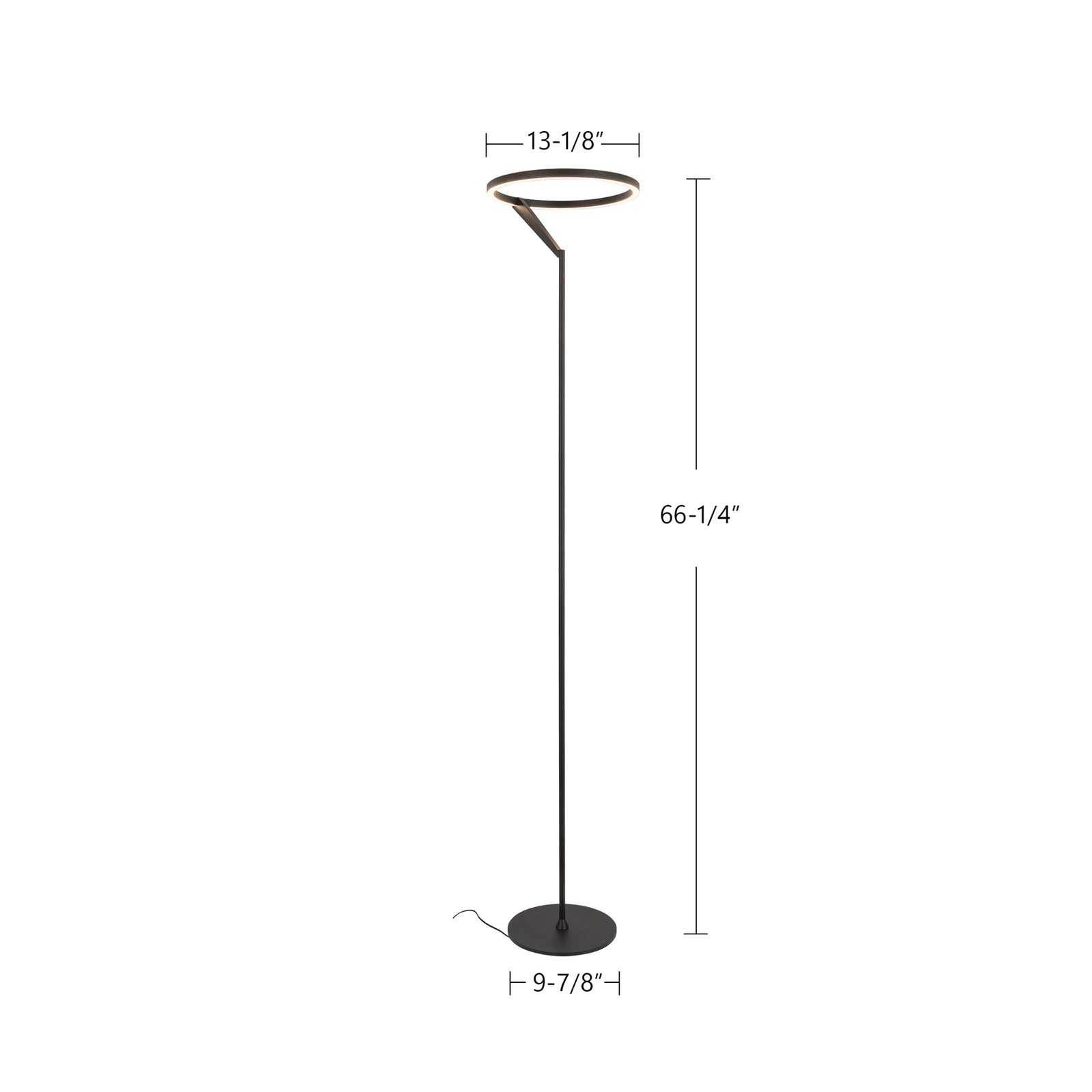 Roda 13-in Black LED Floor Lamp