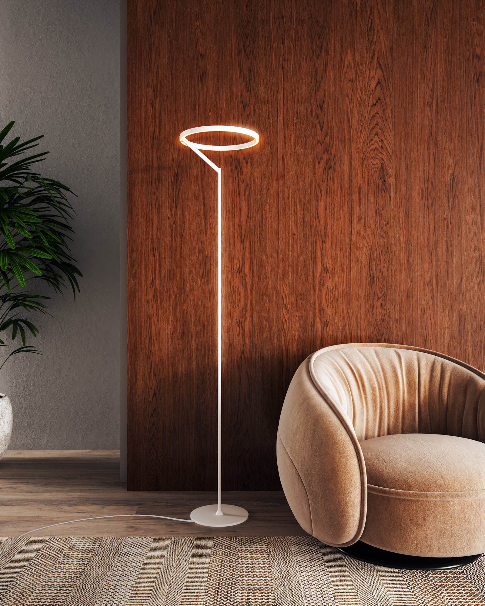 Roda 13-in White LED Floor Lamp