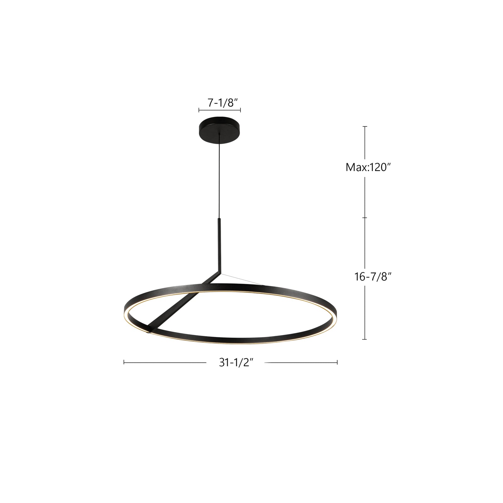 Roda 31-in White LED Pendant