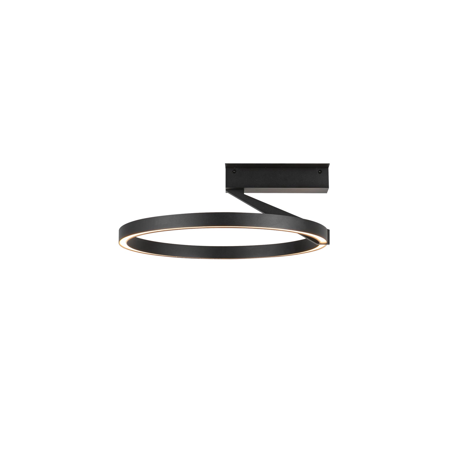 Roda 15-in Black LED Semi-Flush Mount