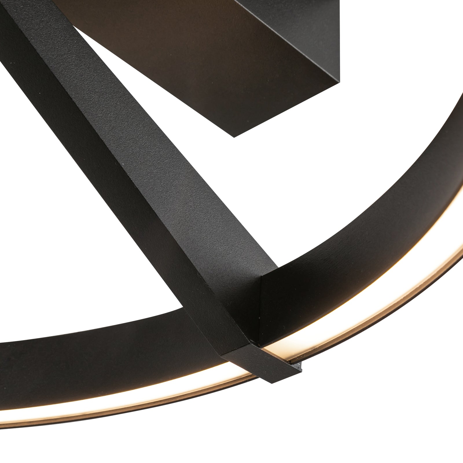 Roda 15-in Black LED Semi-Flush Mount