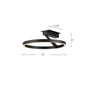 Roda 15-in White LED Semi-Flush Mount