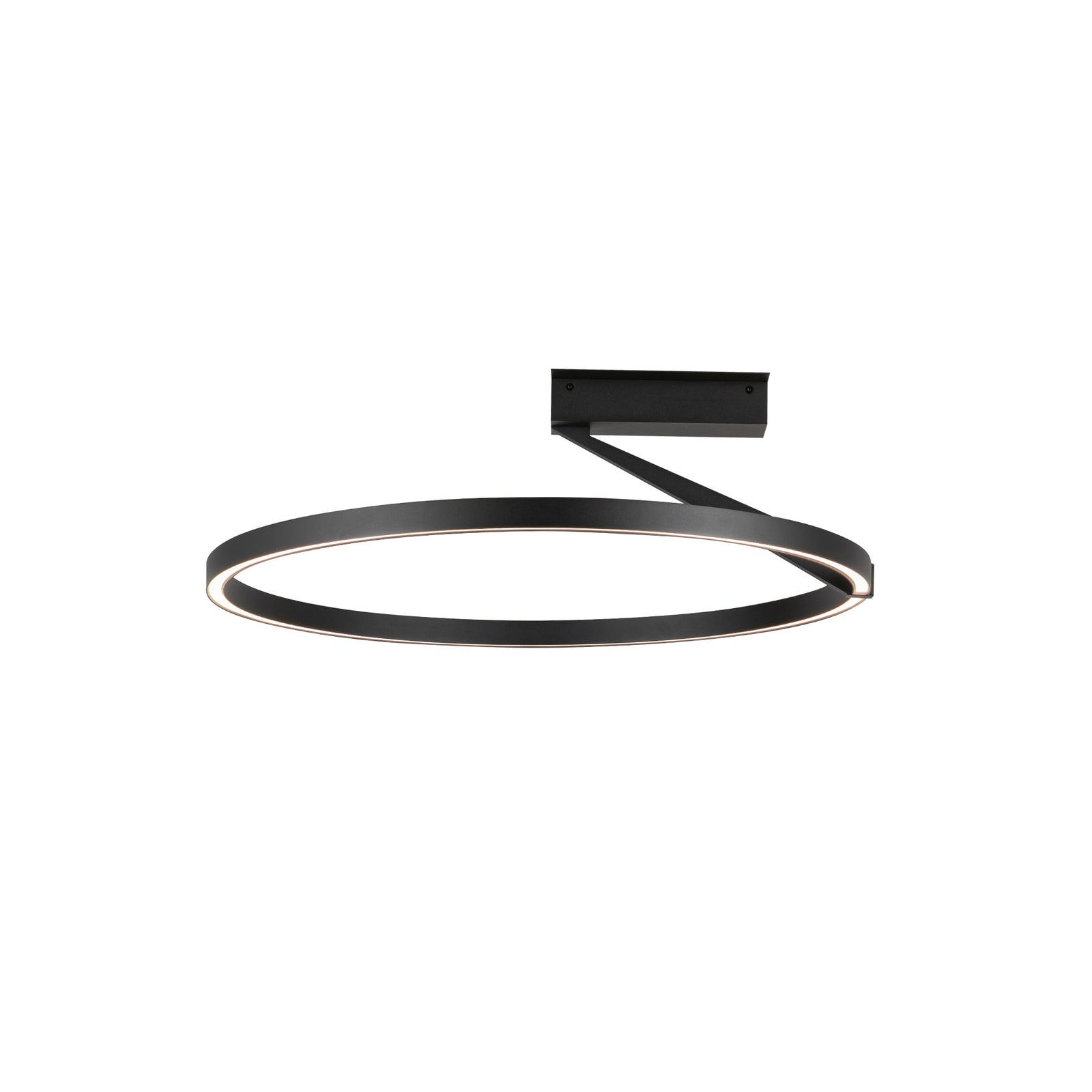 Roda 23-in Black LED Semi-Flush Mount