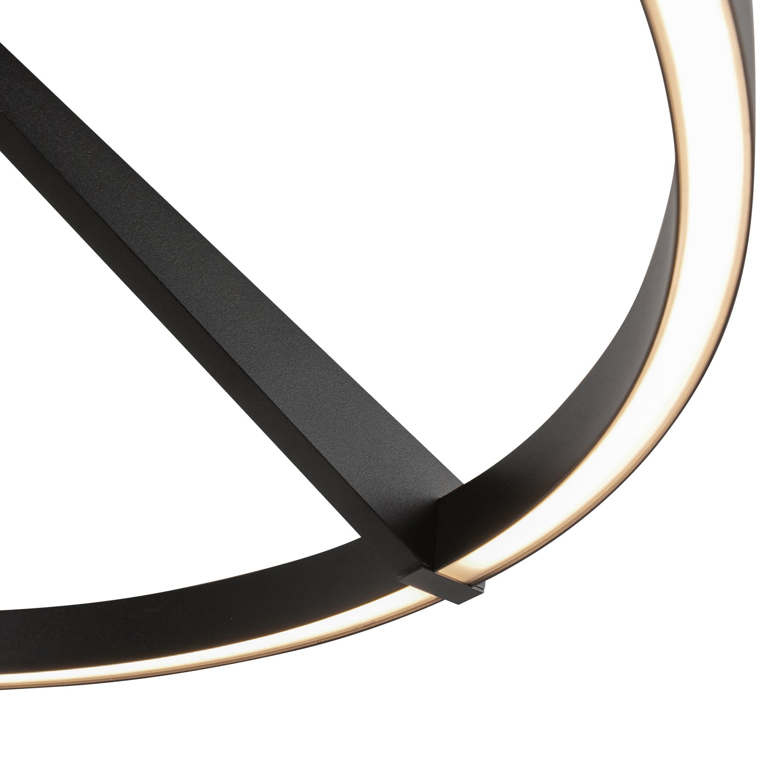 Roda 23-in Black LED Semi-Flush Mount