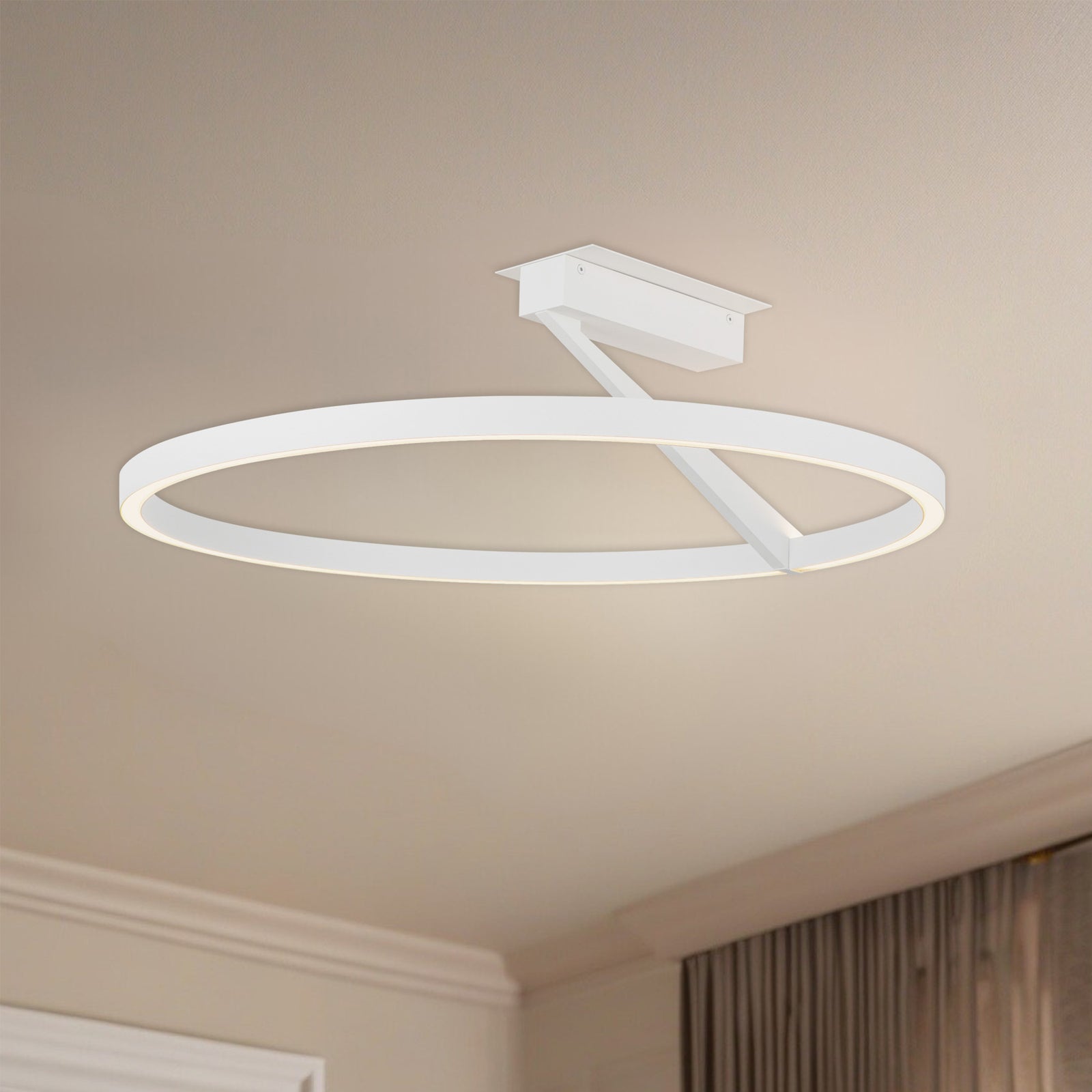Roda 23-in White LED Semi-Flush Mount