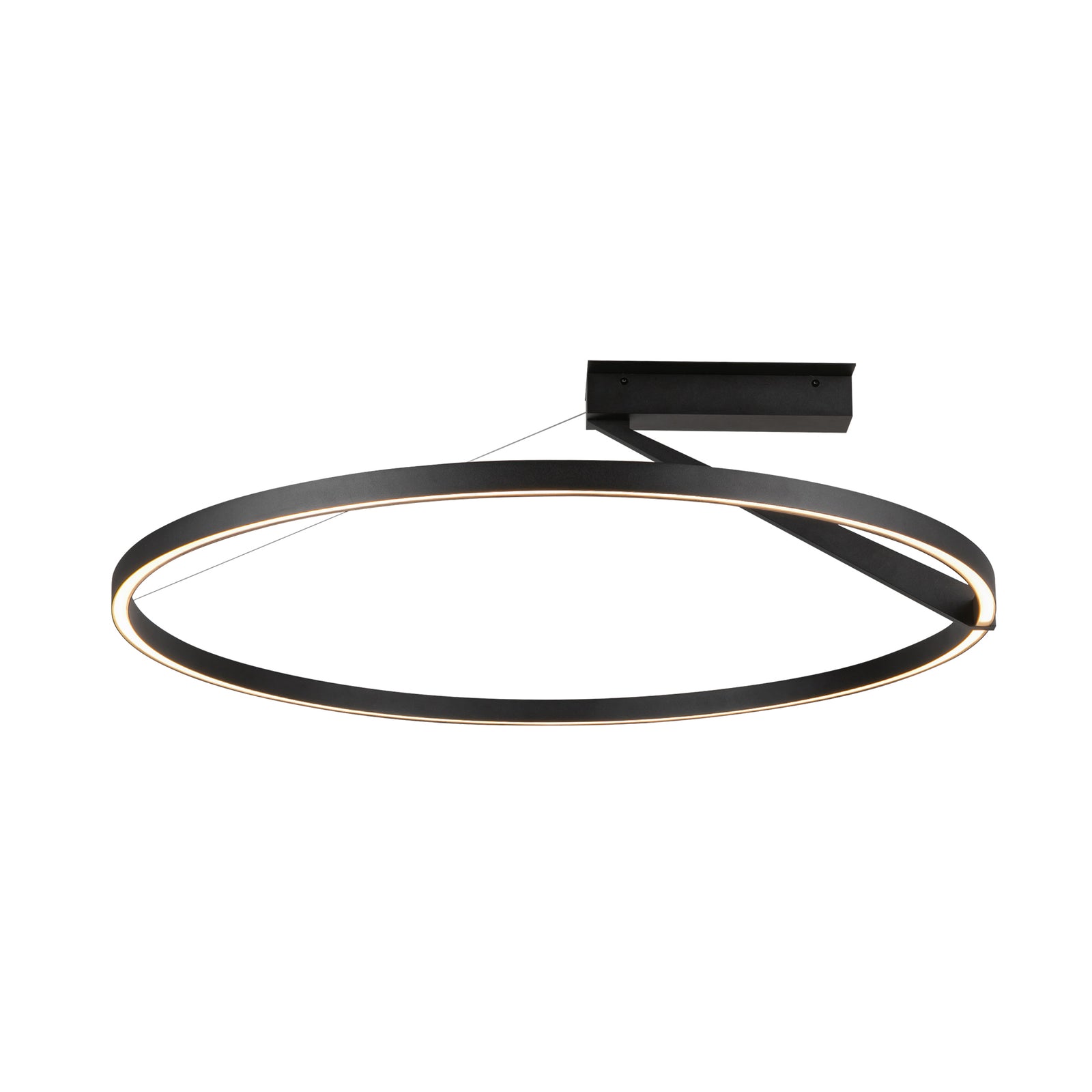 Roda 31-in Black LED Semi-Flush Mount
