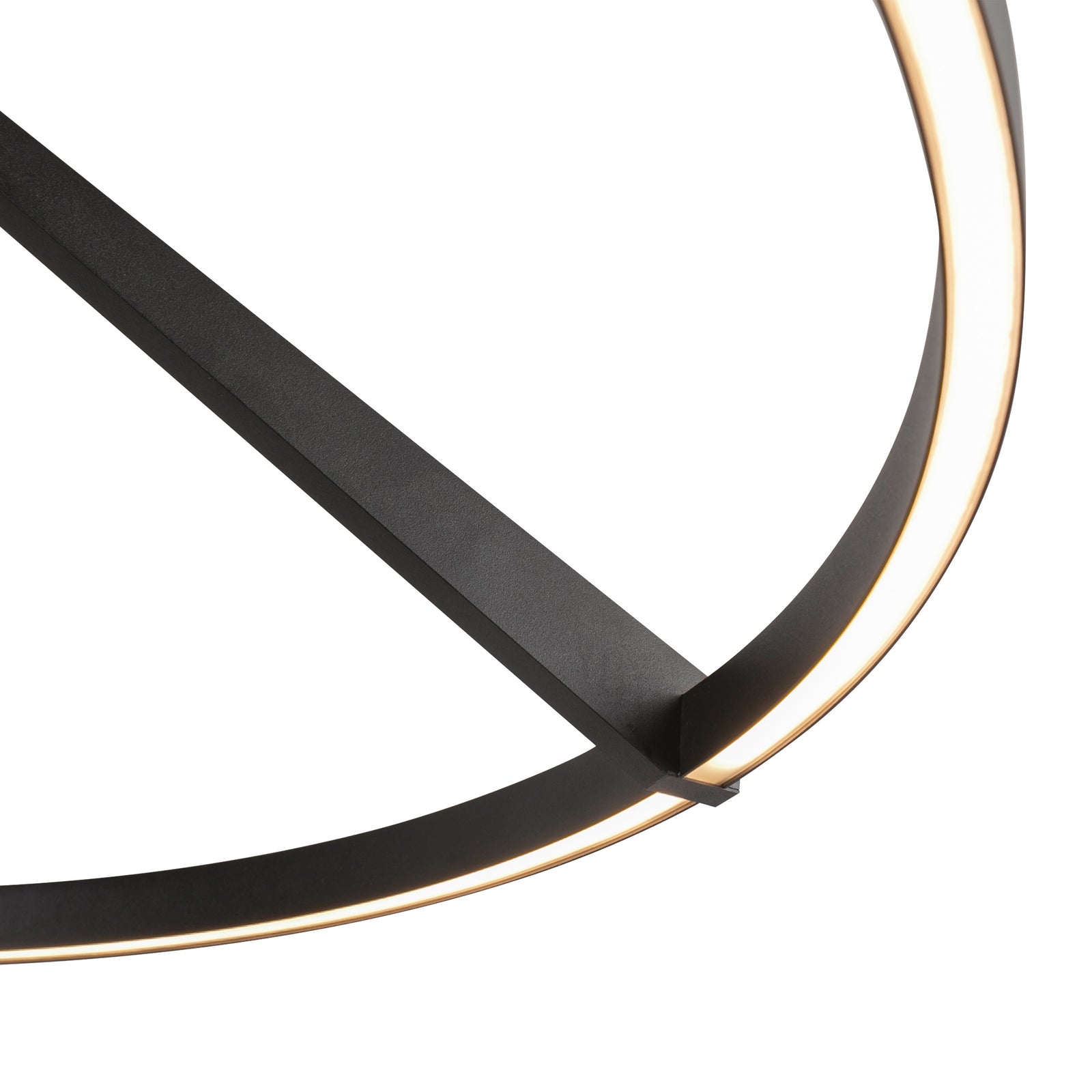 Roda 31-in Black LED Semi-Flush Mount