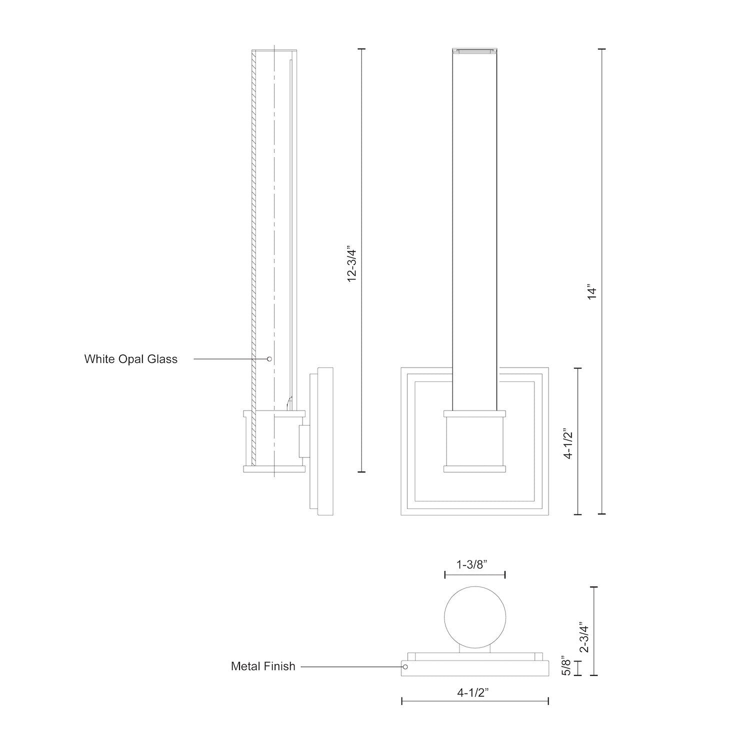 Rona 14-in Brushed Gold LED Wall Sconce