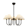 Rosemary 31-in Matte Black/Folded White Socket Chandelier