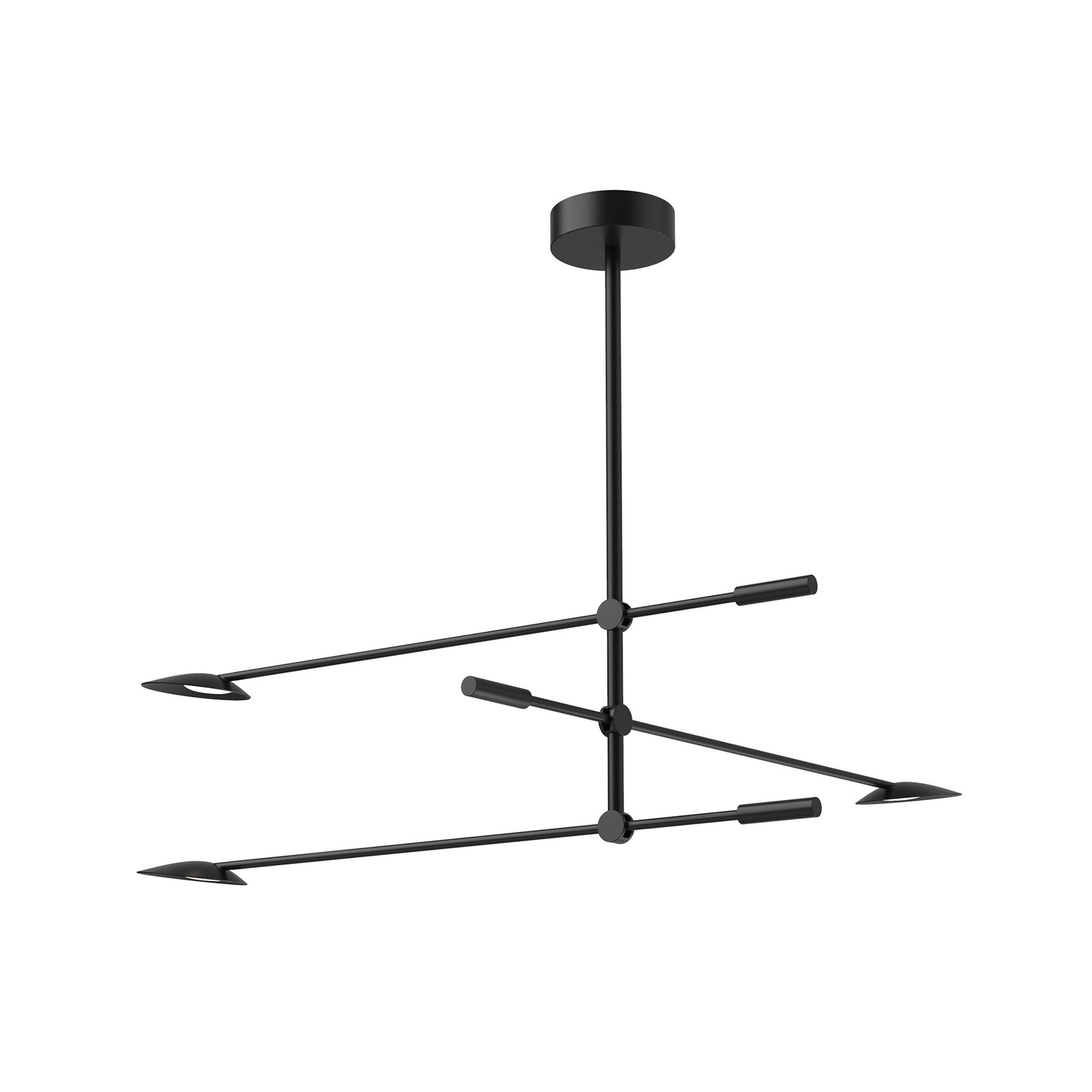 Rotaire 32-in Black LED Chandeliers