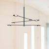 Rotaire 36-in Black LED Chandeliers