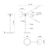 Rotaire Black LED Table Lamp