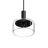 Royale 10-in Clear Glass/Matte Black 1 Light Pendant