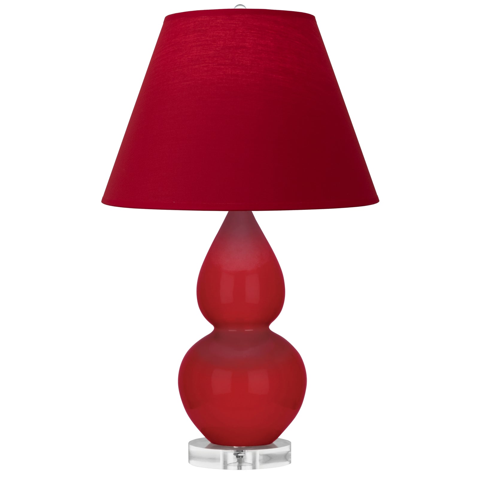 Ruby Red Double Gourd Table Lamp