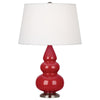 Ruby Red Small Triple Gourd Accent Lamp