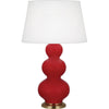 Ruby Red Small Triple Gourd Accent Lamp