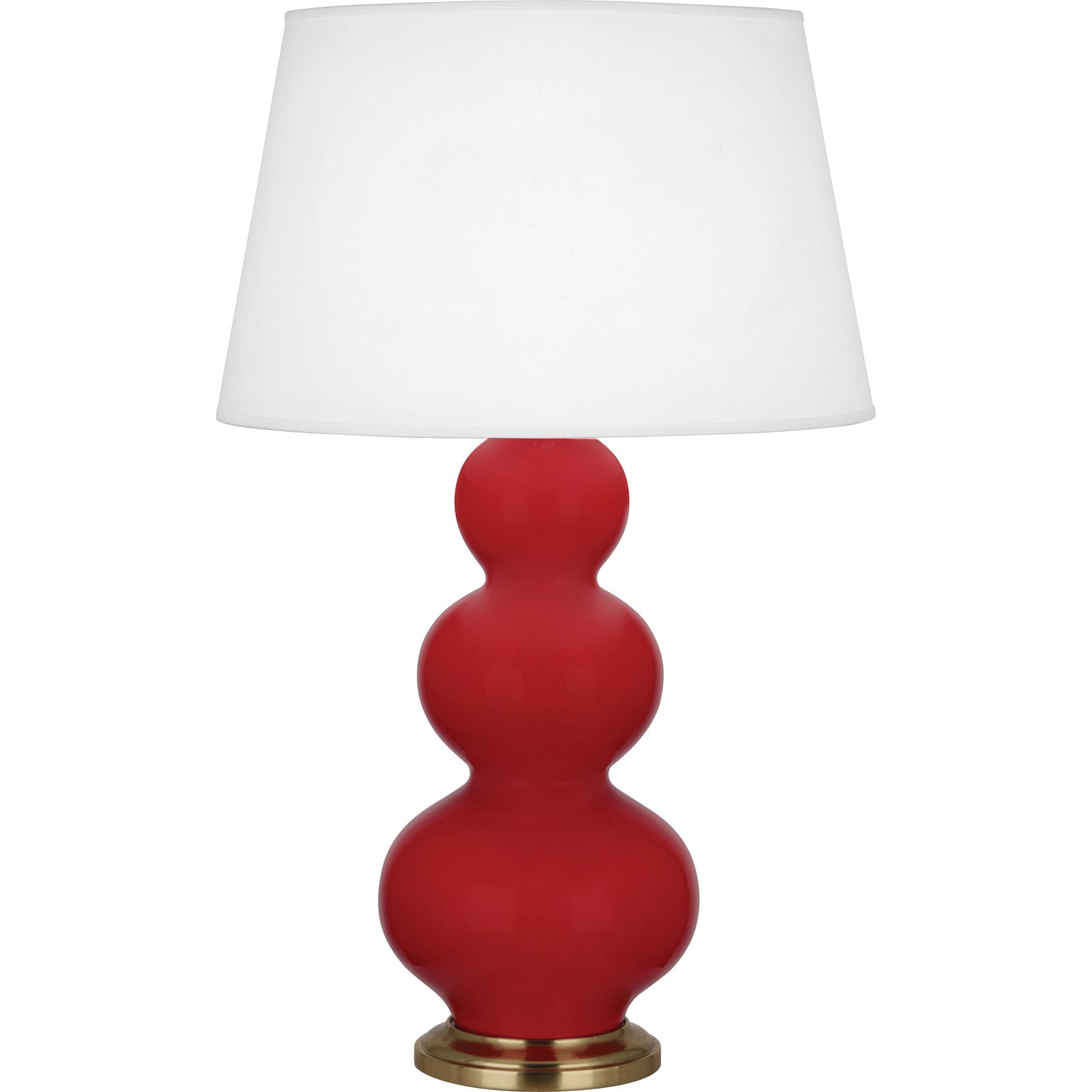 Ruby Red Small Triple Gourd Accent Lamp