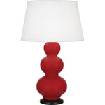 Ruby Red Small Triple Gourd Accent Lamp