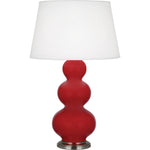 Ruby Red Triple Gourd Table Lamp