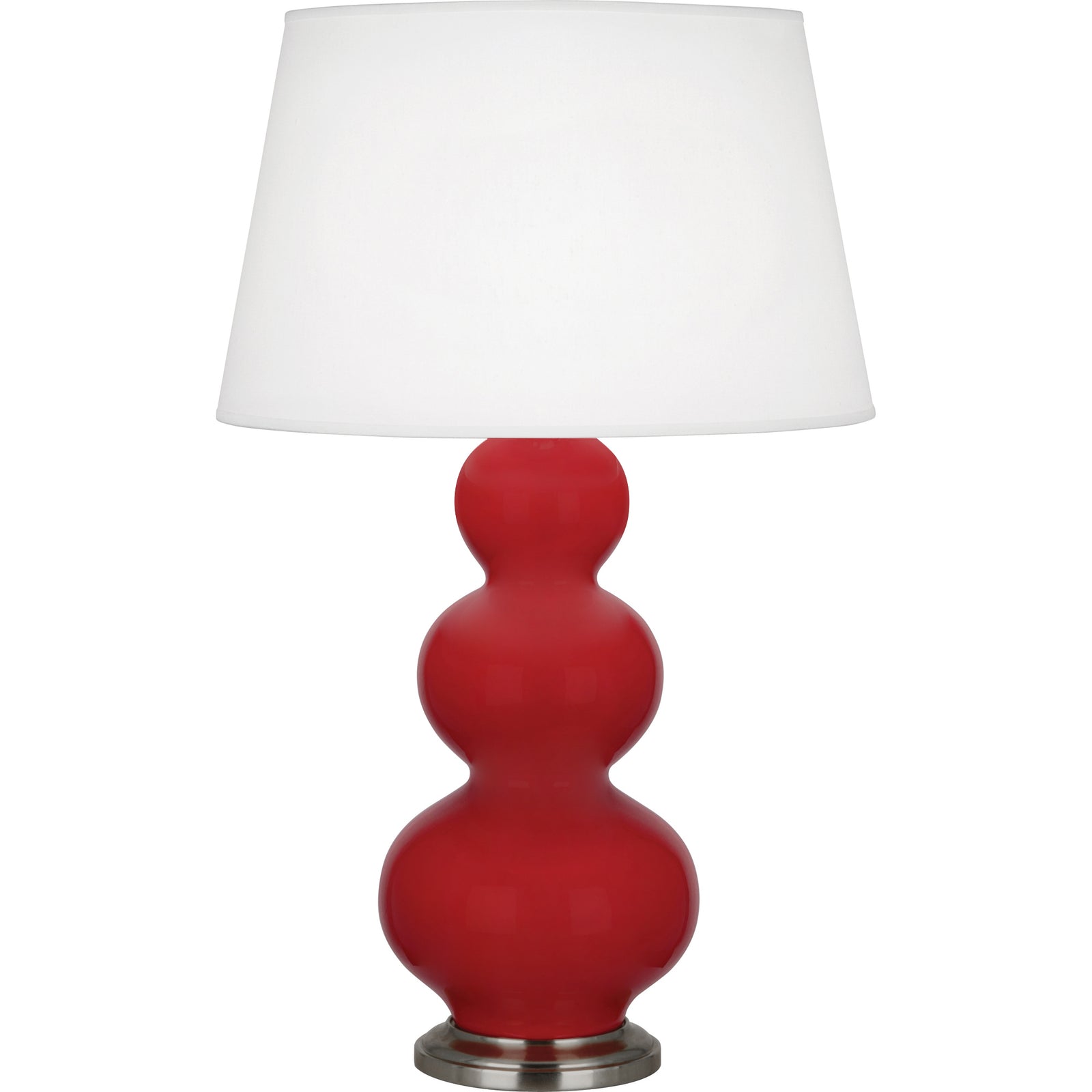 Ruby Red Triple Gourd Table Lamp