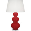 Ruby Red Small Triple Gourd Accent Lamp