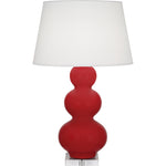 Ruby Red Small Triple Gourd Accent Lamp