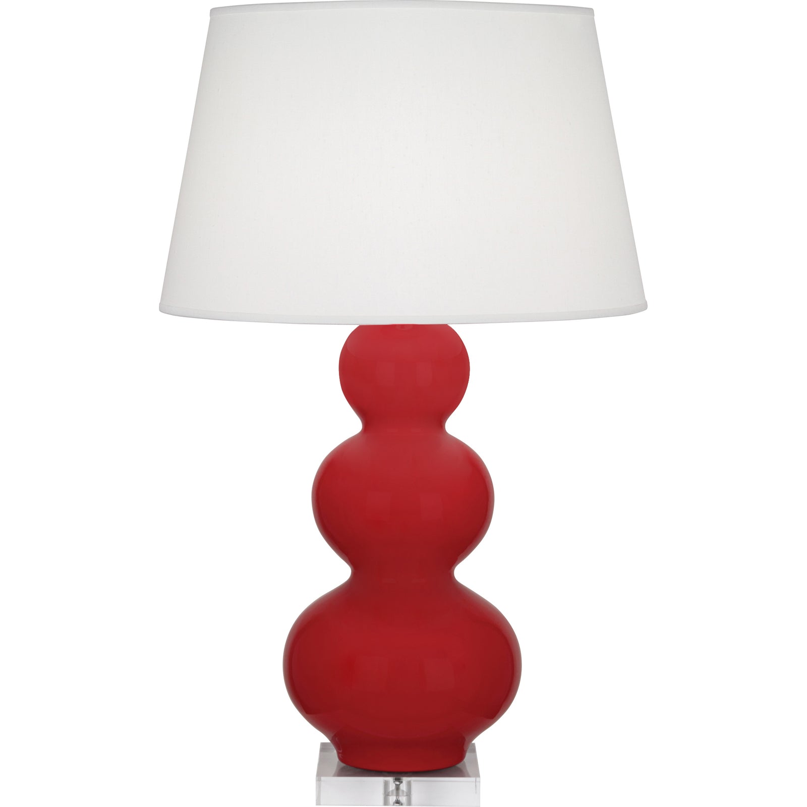 Ruby Red Small Triple Gourd Accent Lamp