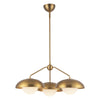 Rubio 28-in Aged Gold/Opal Matte Glass 3 Lights Chandeliers