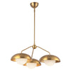Rubio 28-in Aged Gold/Opal Matte Glass 3 Lights Chandeliers