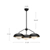 Rubio 28-in Matte Black/Opal Matte Glass 3 Lights Chandeliers
