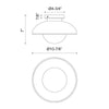Rubio 11-in Matte Black/Opal Matte Glass 1 Light Flush Mount