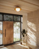 Rubio 16-in Aged Gold/Opal Matte Glass 1 Light Flush Mount