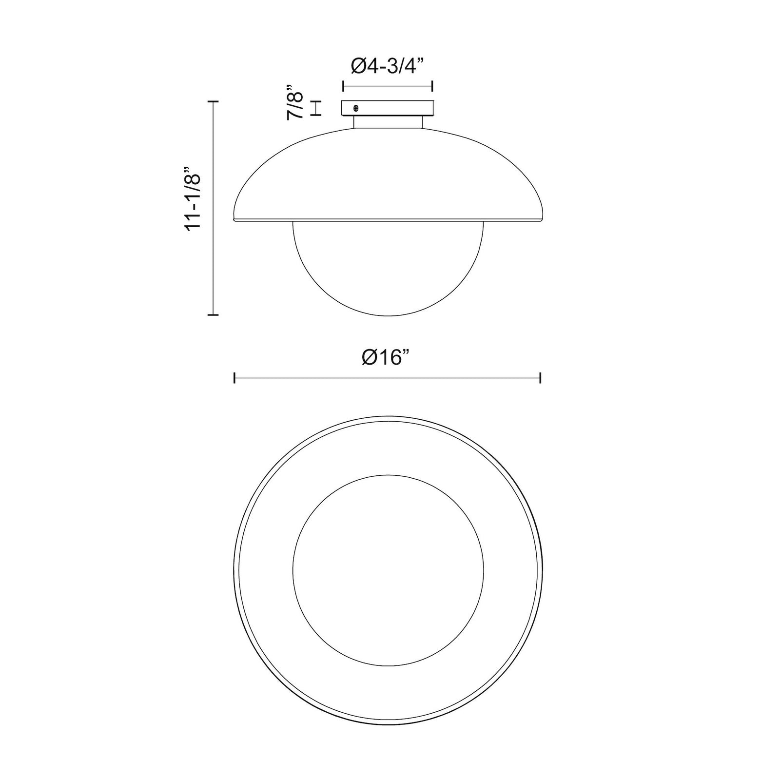 Rubio 16-in Aged Gold/Opal Matte Glass 1 Light Flush Mount