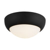 Rubio 11-in Matte Black/Opal Matte Glass 2 Lights Flush Mount