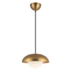 Rubio 11-in Aged Gold/Opal Matte Glass 1 Light Pendant