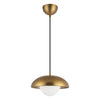 Rubio 11-in Aged Gold/Opal Matte Glass 1 Light Pendant