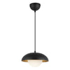 Rubio 11-in Matte Black/Opal Matte Glass 1 Light Pendant