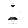 Rubio 11-in Aged Gold/Opal Matte Glass 1 Light Pendant