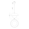 Rubio 16-in Matte Black/Opal Matte Glass 1 Light Pendant