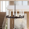 Rue 38-in Warm Bronze 8 Lights Chandeliers