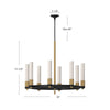 Rue 38-in Warm Bronze 8 Lights Chandeliers