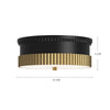Rue 14-in Warm Bronze 3 Lights Flush Mount