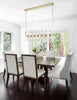 Revolve Clear Glass/Natural Brass 14 Lights Linear Pendant